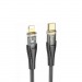 Кабель Lightning - Type-C HOCO U121 (27W/3A/1.2m/текстиль) черный#2143674