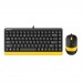 Комплект проводной Клавиатура + Мышь A4TECH Fstyler F1110, USB Multimedia (F1110 BUMBLEBEE), черная/желтый (1/10)#2145939