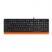 Клавиатура проводная A4TECH Fstyler FKS10 USB, черный/оранжевый (1/20)#2145767