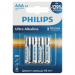 Батарейка Philips ULTRA LR03 AAA BL4 Alkaline 1.5V#2146538