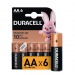 Батарейка Duracell Basic LR6 AA BL6 Alkaline 1.5V CN (Китай) (6/48/576)#2146557