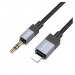 Кабель AUX - Lightning HOCO UPA32A (1m/текстиль) черный#2147707