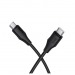 Кабель Type-C - Type-C HOCO X124 Bien, 1.0м, круглый, PD60Вт, 3.0А, силикон, цвет: черный (1/31/310)#2147736
