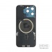 Задняя крышка (стекло) в сборе с рамкой для iPhone 15 Pro Max (Black Titanium)#2167577