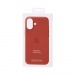 Чехол Силиконовый Magsafe iPhone 17 (С анимацией) (С кнопкой) (Темно-оранжевый)#2154397