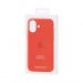 Чехол Силиконовый Magsafe iPhone 17 (С анимацией) (С кнопкой) (Оранжевый)#2154396
