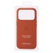 Чехол Силиконовый Magsafe iPhone 17 Pro Max (С анимацией) (С кнопкой) (Темно-оранжевый)#2150761
