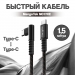 Кабель MangoTek MCC10E (USB-C / USB-C) (240W) (1,5м) (Black)#2151694