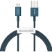 Кабель Baseus Superior Series (Быстрая зарядка) (USB - Lightning) (2.4A) (1m) (Синий)#2151691