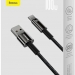 Кабель Baseus Tungsten Gold (Быстрая зарядка) (USB A / USB-C) (100W) (1m) (Черный)#2151712