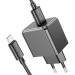 Адаптер Сетевой с кабелем Hoco CS111A USB 4,5A/22,5W (USB/Type-C) (black) (244451)#2151313