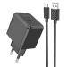 Адаптер Сетевой с кабелем Hoco CS111A USB 4,5A/22,5W (USB/Type-C) (black) (244451)#2151312