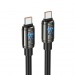 Кабель Type-C - Type-C HOCO U143 (240W/3А/1.2m/кабель 6 мм) черный#2151326