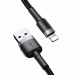 Кабель Baseus cafule (USB - Lightning) (2.4A) (1m) (Серый/Черный)#2152753