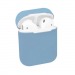 Чехол для APPLE Airpods 2 (силикон, матовый, голубой)#2162693