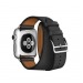 Ремешок для Apple Watch 38mm/40mm/41mm (экокожа, черный (DoubleWave))#2157017