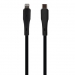 Кабель PERFEO USB C вилка - Lightning вилка, 30W, черный, силикон, длина 1 м., ELASTIC (C1007)#2156870