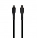 Кабель PERFEO USB C вилка - Lightning вилка, 30W, черный, силикон, длина 1 м., ELASTIC (C1007)#2180508