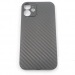 Задняя накладка для iPhone 12 mini (карбон, ультратонкая, с защитойкамеры, защита от отпечатков пальцев), черная (Air Carbon) (Full Case))KZDOO#2164256