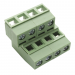 Винтовые клеммники KAIFENG KF127DG-5.08-04P-2G (Зеленый)Винтовой двухрядный клеммник на плату 4x2 конт. шаг 5,08мм 250В 15А#2170916