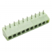 Винтовые клеммники KAIFENG KF350R-3.50-10P-1G (Зеленый) Винтовойклеммник на плату угловой 10 конт. шаг 3,5мм 130В 10А#2170983