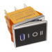 Клавишные переключатели LANBOO LBCX ПереключательLBCX2822/H403/B220V/N65(L) черный с индикатором 220В ON-OFF-ONDPDT 250В 20А (синий) хромированный#2171679