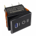 Клавишные переключатели LANBOO LBCX ПереключательLBCX2822/H403/B220V/PC65(L) черный с индикатором 220В ON-OFF-ONDPDT 250В 20А (синий) пластик#2171678