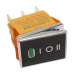 Клавишные переключатели LANBOO LBCX ПереключательLBCX2822/H403/G220V/N65(L) черный с индикатором 220В ON-OFF-ONDPDT 250В 20А (зеленый) хромированный#2171677