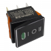 Клавишные переключатели LANBOO LBCX ПереключательLBCX2822/H403/G220V/PC65(L) черный с индикатором 220В ON-OFF-ONDPDT 250В 20А (зеленый) пластик#2171676