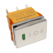 Клавишные переключатели LANBOO LBCX ПереключательLBCX2822/Y403/G220V/N65(L) серебряный с индикатором 220ВON-OFF-ON DPDT 250В 20А (зеленый) хромированный#2174128