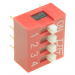 DIP-переключатели KAIFENG KF1001-04P-R0-GS (Красный) DIPпереключатель 4 поз. 24В 0,025А#2170644