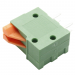 Нажимные клеммники KAIFENG KF141R-2.54-02P-1G (Зеленый)Нажимной клеммник на плату угловой 2 конт. шаг 2,54мм 130В 6А#2171752