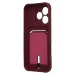 Чехол-накладка - SC304  с картхолдером для "Honor 600 Lite/600e/X80i" (bordo) (245032)#2166564