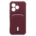 Чехол-накладка - SC304  с картхолдером для "Honor 600 Lite/600e/X80i" (bordo) (245032)#2166566