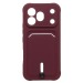 Чехол-накладка - SC304  с картхолдером для "Honor 600 Pro" (bordo) (245001)#2166554