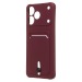 Чехол-накладка - SC304 с картхолдером для "Realme Note 80" (bordo) (245119)#2166522