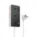 Сетевой фильтр HOCO AC7A, 3м, 3 розетки (3USB, Type-C) черный#2166231