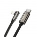 Кабель Type-C - Lightning (ткань, угловой, черный) 20W (2м) BaseusCATLCS-A01#2167407