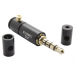 Разъемы аудио Rconnector RC-P1009/B Штекер аудио 3,5мм стерео4конт. на кабель (Черный)#2174561