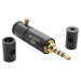 Разъемы аудио Rconnector RC-P1011/B Штекер аудио 2,5мм стерео4конт. на кабель (Черный)#2174560