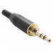 Разъемы аудио Rconnector RC-P1016/B Штекер аудио 3,5мм стерео3конт. на кабель с резьбой для переходника (Черный)#2174557