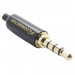 Разъемы аудио Rconnector RC-P1004/B Штекер аудио 3,5мм стерео4конт. на кабель (Черный)#2174321