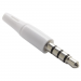 Разъемы аудио Rconnector RC-P1070/W Штекер аудио 3,5мм стерео4конт. на кабель (Белый)#2174555