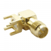 Разъемы высокочастотные Ruichi RP-SMA-KWE 13x14,5 Gold ГнездоSMA угловое с инверсной жилой под пайку к печатной плате#2175757