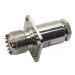 Разъемы высокочастотные NONAME UHF-KF-3 25x25 Гнездо UHF наблок под кабель RG58/RG142/RG223/SYV50-3 с фланцем#2175631