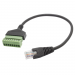 Разъемы сетевые Разъем RJ-45 8P8C с клеммной колодкой 8 конт. напроводе (0,2м)#2177325