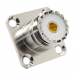 Разъемы высокочастотные NONAME SMA/UHF-KKF 25x25 SilverПереходник гнездо SMA на гнездо UHF с фланцем конус#2175916