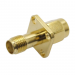 Разъемы высокочастотные NONAME SMA-JKF Gold 12.5x12.5Переходник штекер SMA на гнездо SMA проходной с фланцем#2175232