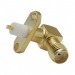 Разъемы высокочастотные NONAME SMA-KWF 6x16/5/2 Gold ГнездоSMA угловое на блок под пайку, изолятор 5мм, жила 2мм d=1,3мм#2175271