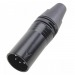 Разъемы аудио Rconnector RC-D1043M Штекер XLR 4конт. на кабель(Черный)#2174338